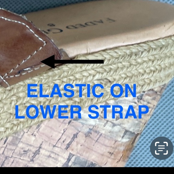 Women's Faded Glory Open Toe Brown & Tan Straps With Cork Like Heel Sandals - Picture 5 of 5